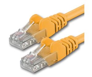 1aTTack.de 7684438 1x 10m Yellow Cavo di rete Cat6 Cat 6 Ethernet LAN 1000 Mbit/s RJ45