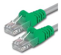 1aTTack.de 7684748 1x 2m Gray Crossover Cavo di rete Cat6 Cat 6 Ethernet LAN 1000 Mbit/s RJ45