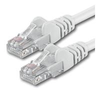 1aTTack.de 7686338 1x 1m White Cavo di rete Cat6 Cat 6 Ethernet LAN 1000 Mbit/s RJ45