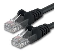1aTTack.de 7686768 1x 0,5m Black Cavo di rete Cat6 Cat 6 Ethernet LAN 1000 Mbit/s RJ45