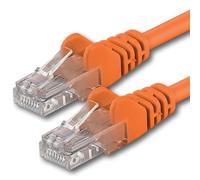 1aTTack.de 7952538 1x 0,25m Orange Cavo di rete Cat6 Cat 6 Ethernet LAN 1000 Mbit/s RJ45