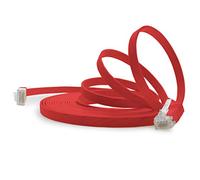 1aTTack.de 7m - rosso - 1 Stück - Cavo di Rete Ethernet Cat6 Piatto Lan Gigabit RJ45 Cat 6 compatibile Cat5 Cat5e Cat7 Cat8