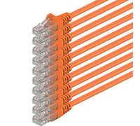 1aTTack.de 82280 10x 5m Orange Cavo di rete Cat6 Cat 6 Ethernet LAN 1000 Mbit/s RJ45