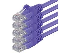 1aTTack.de 85266 5x 10m Violet Cavo di rete Cat6 Cat 6 Ethernet LAN 1000 Mbit/s RJ45