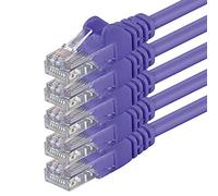 1aTTack.de 85278 5x 3m Violet Cavo di rete Cat6 Cat 6 Ethernet LAN 1000 Mbit/s RJ45