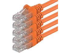 1aTTack.de 85280 5x 5m Orange Cavo di rete Cat6 Cat 6 Ethernet LAN 1000 Mbit/s RJ45