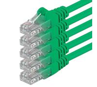1aTTack.de 85410 5x 3m Green Cavo di rete Cat6 Cat 6 Ethernet LAN 1000 Mbit/s RJ45