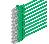 0,5m - verde - 10 pezzi - Rete Cavi Cat6 CAT 6 | 250MHz | non contiene alogeni | compatibile con CAT 5e / CAT6a / CAT7 | 10 / 100 / 1000 / 10000 Mbit / s | per switch, router, modem, Patchpannel, Access Point, pannelli di permutazione