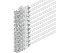 1attack, cavo di rete patch UTP Cat6, con 2 connettori RJ45, confezione da 5 pezzi - white 0.25 Meter