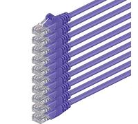 1aTTack.de 86278 10x 3m Violet Cavo di rete Cat6 Cat 6 Ethernet LAN 1000 Mbit/s RJ45