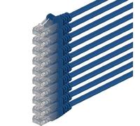 1aTTack.de 87427 10x 7,5m Blue Cavo di rete Cat6 Cat 6 Ethernet LAN 1000 Mbit/s RJ45