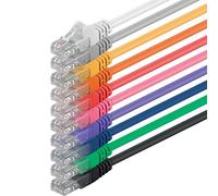 1aTTack.de 88417 10x 5m 10 colors Cavo di rete Cat6 Cat 6 Ethernet LAN 1000 Mbit/s RJ45