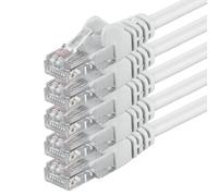 10m - bianco - 5 pezzi - Rete Cavi Cat6 CAT 6 | 250MHz | non contiene alogeni | compatibile con CAT 5e / CAT6a / CAT7 | 10 / 100 / 1000 / 10000 Mbit / s | per switch, router, modem, Patchpannel, Access Point, pannelli di permutazione