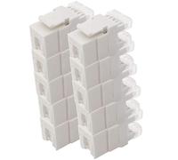1aTTack.de Adattatore per guida DIN Guida DIN per modulo Keystone Rete Keystone RJ45 Cat6 Cat7 Cat8 Antenna audio Chinch Guida DIN 35mm con molla di messa a terra bianca 5 pezzi