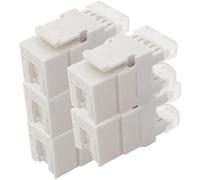 1aTTack.de Adattatore per guida DIN Guida DIN per modulo Keystone Rete Keystone RJ45 Cat6 Cat7 Cat8 Antenna audio Chinch Guida DIN 35mm con molla di messa a terra bianca 1 pezzo