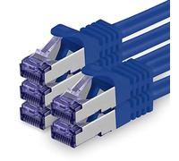 1aTTack.de Cat.7 Cavo di Rete 0,5m - Blu - 5 Pezzi - Ethernet LAN Cat.7 SFTP PIMF LSZH Spina RJ45 Cat6a 10 Gbit s