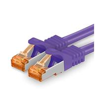 1aTTack.de Cat.7 Cavo di Rete 0,5m - Porpora - 1 Pezzo - Ethernet LAN Cat7 Cat 7 SFTP Spina RJ45 Cat6a 10 Gbit s Compatibile con Cat5 Cat6 Cat6a Cat8 per Switch Router Modem Patchpanel