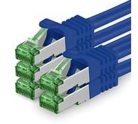 1aTTack.de Cat.7 Cavo di Rete 1,5m - Blu - 5 Pezzi - Ethernet LAN Cat.7 SFTP Spina RJ45 Cat6a 10 Gbit/s Compatibile con Cat5 Cat6 Cat6a Cat8 per Switch Router Modem Patchpanel