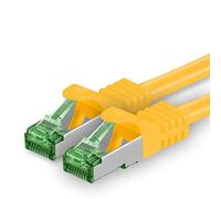 1aTTack.de Cat.7 Cavo di Rete 10m - Giallo - 1 Pezzo - Ethernet LAN Cat.7 SFTP Spina RJ45 Cat6a 10 Gbit/s Compatibile con Cat5 Cat6 Cat6a Cat8 per Switch Router Modem Patchpanel