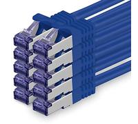 1aTTack.de Cat.7 Cavo di Rete 1m - Blu - 10 Pezzi - Ethernet LAN Cat.7 SFTP PIMF LSZH Spina RJ45 Cat6a 10 Gbit s