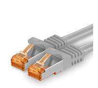 1aTTack.de Cat.7 Cavo di Rete 1m - Grigio - 1 Pezzo - Ethernet LAN Cat7 Cat 7 SFTP Spina RJ45 Cat6a 10 Gbit s Compatibile con Cat5 Cat6 Cat6a Cat8 per Switch Router Modem Patchpanel