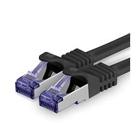 1aTTack.de Cat.7 Cavo di Rete 1m - Nero - 1 Pezzo - Ethernet LAN Cat.7 SFTP PIMF LSZH Spina RJ45 Cat6a 10 Gbit s