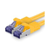 1aTTack.de Cat.7 Cavo di Rete 2m - Giallo - 1 Pezzo - Ethernet LAN Cat.7 SFTP PIMF LSZH Spina RJ45 Cat6a 10 Gbit s