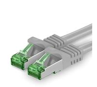 1aTTack.de Cat.7 Cavo di Rete 3 metri - Grigio - 1 Pezzo - Ethernet LAN Cat.7 SFTP Spina RJ45 Cat6a 10 Gbit/s Compatibile con Cat5 Cat6 Cat6a Cat8 per Switch Router Modem Patchpanel