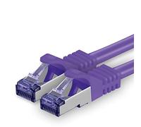 1aTTack.de Cat.7 Cavo di Rete 5m - Porpora - 1 Pezzo - Ethernet LAN Cat.7 SFTP PIMF LSZH Spina RJ45 Cat6a 10 Gbit s