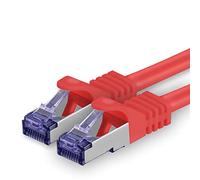 1aTTack.de Cat.7 Cavo di Rete 5m - rosso - 1 Pezzo - Ethernet LAN Cat.7 SFTP PIMF LSZH Spina RJ45 Cat6a 10 Gbit s
