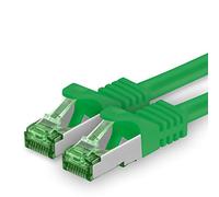 1aTTack.de Cat.7 Cavo di Rete 5m - Verde - 1 Pezzo - Ethernet LAN Cat.7 SFTP Spina RJ45 Cat6a 10 Gbit/s Compatibile con Cat5 Cat6 Cat6a Cat8 per Switch Router Modem Patchpanel