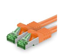1aTTack.de Cat.7 Cavo di Rete 7,5m - arancione - 1 Pezzo - Ethernet LAN Cat.7 SFTP Spina RJ45 Cat6a 10 Gbit/s Compatibile con Cat5 Cat6 Cat6a Cat8 per Switch Router Modem Patchpanel