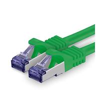 1aTTack.de Cat.7 Cavo di Rete 7,5m - Verde - 1 Pezzo - Ethernet LAN Cat.7 SFTP PIMF LSZH Spina RJ45 Cat6a 10 Gbit s