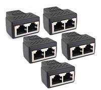 1aTTack.de Cat. Adattatore per cavo patch 5e Adattatore per connettore per cavo di rete Presa RJ45 2x presa compatibile con Cat5 Cat6 Cat7 Cat8 2 pezzi