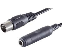 1aTTack.de Cavo adattatore audio di alta qualità con spina a diodo da 0,2 m, 5 pin e presa jack da 6,3 mm