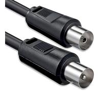 1aTTack.de Cavo antenna SAT 1,5 metri 2x spina coassiale schermata > presa nero St-Ku 75db