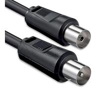 1aTTack.de Cavo antenna SAT 10 metri 2x spina coassiale schermata > presa coassiale nero St-Ku 75db