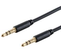 1aTTack.de Cavo audio TRS da 3,5 mm nero, sottile, contatti placcati in oro, connessione di alta qualità, 5 x 1,5 m