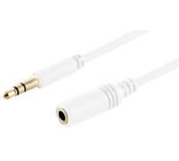 1aTTack.de Cavo di prolunga audio bianco da 5 x 1,5 m, 3,5 mm, TRS, sottile, cavo di prolunga AUX - Connettori stampati, contatti placcati in oro