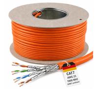 1aTTack.de Cavo di rete CAT 7 GHMT CAT.7 LAN senza alogeni, cavo di installazione CAT7, cavo dati Gigabit rame Ethernet 100 m