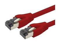 1aTTack.de Cavo di rete Cat 8, 0,25 m, CAT8, rosso - 1 pezzo Cat.8 Lan 2000 Mhz 40 Gbit s 40GBase-T Poe+, cavo patch Ethernet, LSZH, 1 x 0,25 m, rosso