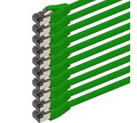 1aTTack.de Cavo di rete Cat 8, 0,5 m, CAT8, verde - 10 pezzi Cat.8 Lan 2000 Mhz 40 Gbit s 40GBase-T Poe+ cavo patch Ethernet, LSZH, 10 x 0,5 m, verde