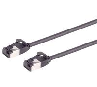 1aTTack.de Cavo di rete Cat 8.1 Lan, 0,5 m, 5 pezzi, cavo Ethernet Cat 8, con connettore RJ45, sottile e sottile, con velocità di trasferimento di 40 Gbps, nero, 0,5 m