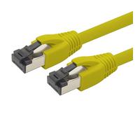 1aTTack.de Cavo di rete Cat 8, 3 m, CAT8, giallo - 1 pezzo Cat.8 Lan 2000 Mhz 40 Gbit s 40GBase-T Poe+ cavo patch Ethernet LSZH - 1 x 3 m, giallo
