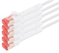 1aTTack.de Cavo di rete da 0,5 m, 5 pezzi Cat.6A, cavo patch flessibile, 90 gradi in tutte le direzioni, connettore RJ45, 10 Gbps, cavo Ethernet altamente flessibile per LAN DSL Server Switch router