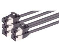 1aTTack.de Cavo di rete LAN Cat 8.1 da 0,25 m (10 pezzi) Cavo Ethernet Cat 8 con connettore RJ45, sottile e sottile con velocità di trasmissione di 40 Gbps, nero, 0,25 metri