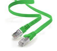 1aTTack.de Cavo di rete piatto Cat.7 Gigabit Ethernet Lan (RJ45), 10Gbit/s, compatibile con Cat.5 -Cat.5e - Cat.6 Verde / 1 pz 3 m