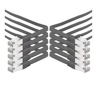 1aTTack.de Cavo di rete piatto Cat.7 Gigabit Ethernet Lan (RJ45), 10Gbit/s, compatibile con Cat.5 -Cat.5e - Cat.6 Nero / 10 pz 3 m