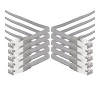 1aTTack.de Cavo di rete piatto Cat.7 Gigabit Ethernet Lan (RJ45), 10Gbit/s, compatibile con Cat.5 -Cat.5e - Cat.6 Grigio - 10 pezzi 3 m