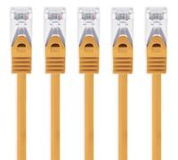 1aTTack.de® Cavo ethernet Gigabit categoria 7 con plug RJ45 categoria 6a (doppia schermatura), 500 MHz Arancione / 5 pz 1 m
